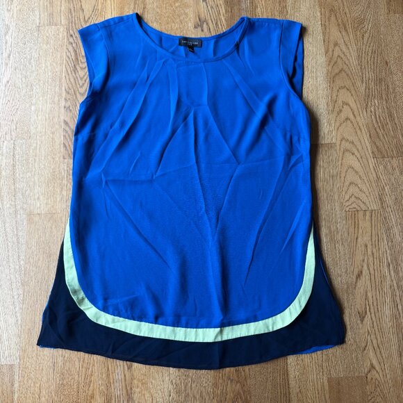 The Limited Blue Colorblock Sleeveless Top Size XS - Picture 1 of 7